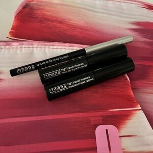 Clinique Makeup Set of 3: 2 Mascaras + 1 Pencil Eyeliner